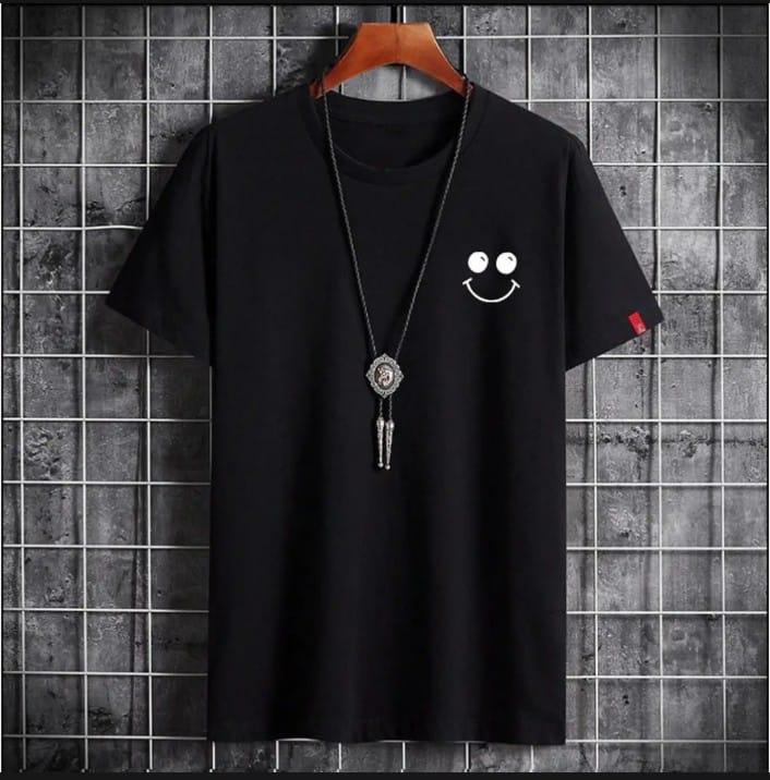 Men’s Premium Cotton Printed T-Shirt – Round Neck | White, Gray, Black