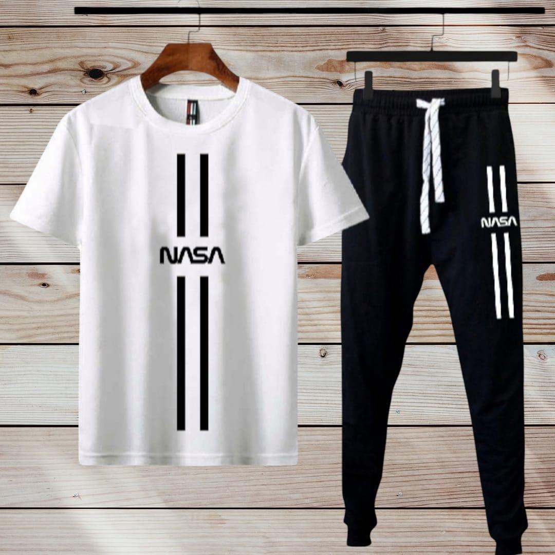 Men's Printed Dri-Fit Tracksuit – Yellow, Red & Black (2 Pcs)