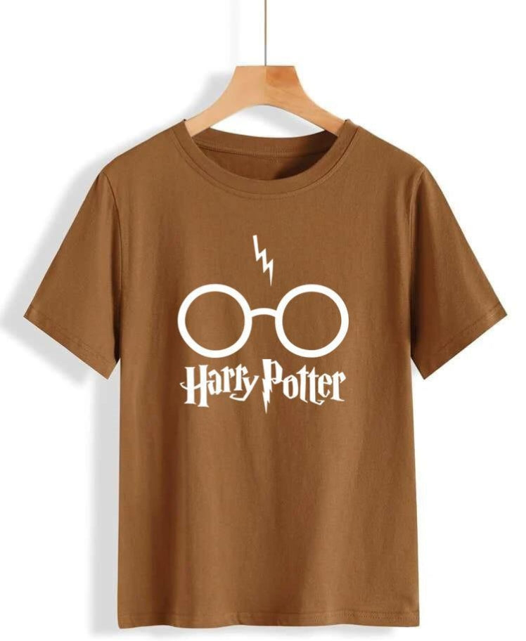 Harry Potter Graphic Tee – Brown | Unisex Cotton T-Shirt