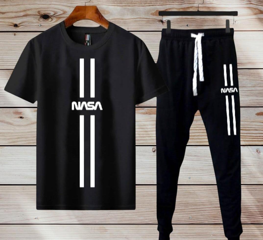Men's Printed Dri-Fit Tracksuit – Yellow, Red & Black (2 Pcs)