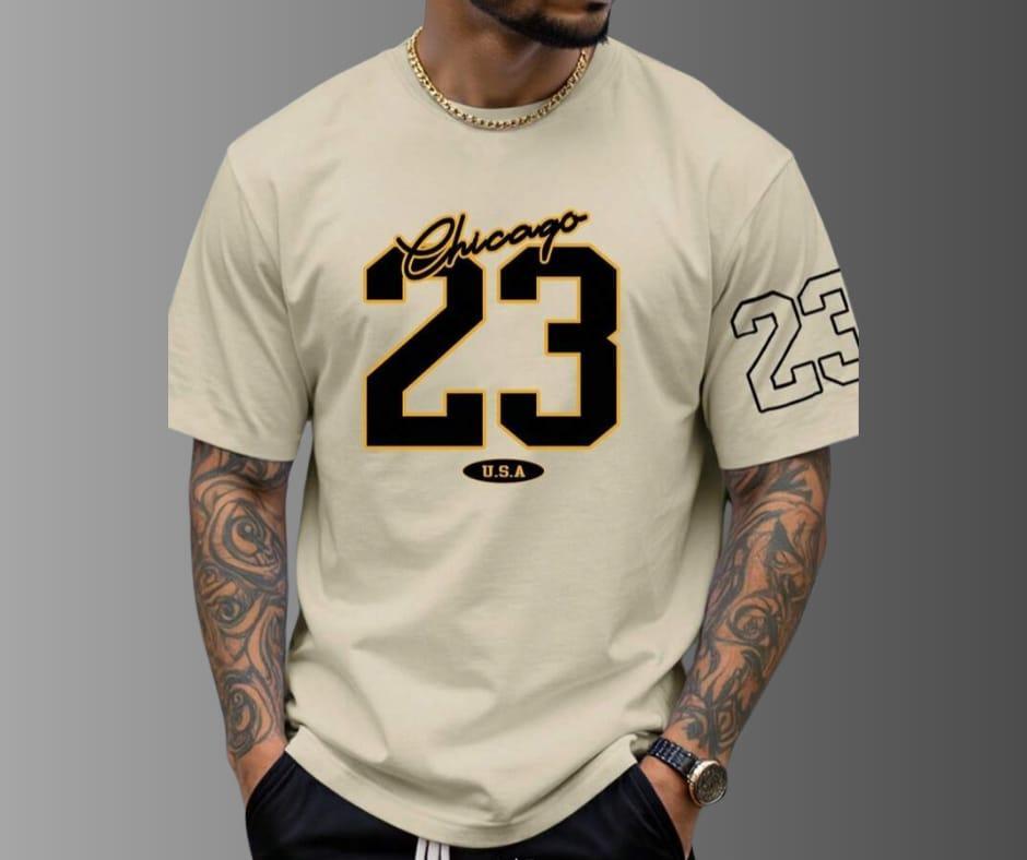 Men's Flame Print Jersey Cotton T-Shirt

- 4 Colors (Yellow, Brown, White, Black) Graphic Sublimation, Round Neck (M-L-XL)